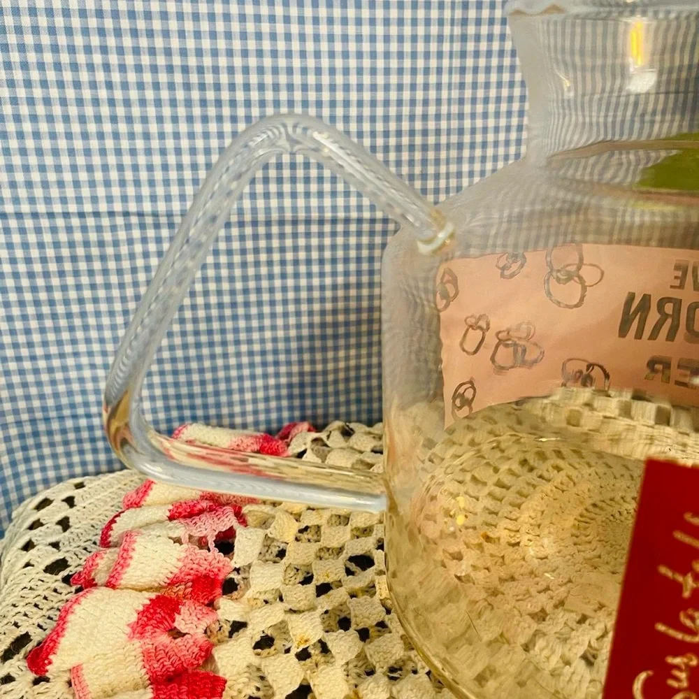 Sur La Table Microwave Popcorn Popper Glass Pitcher Style Glass With Handle